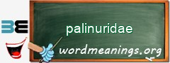 WordMeaning blackboard for palinuridae